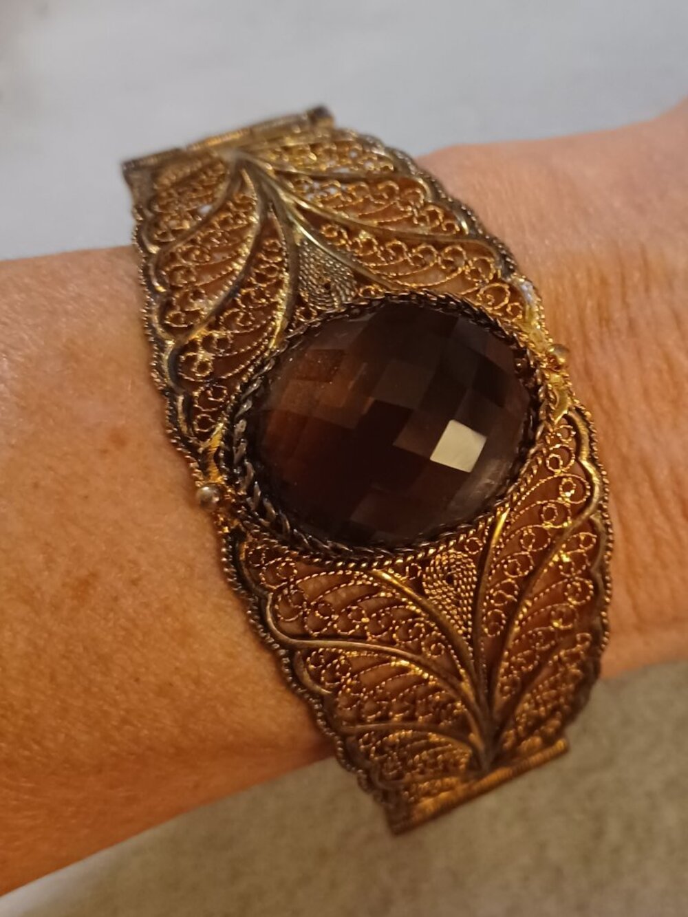 Art Deco Filigree Bangle Braclet